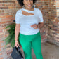 Green Bell Bottom Pants