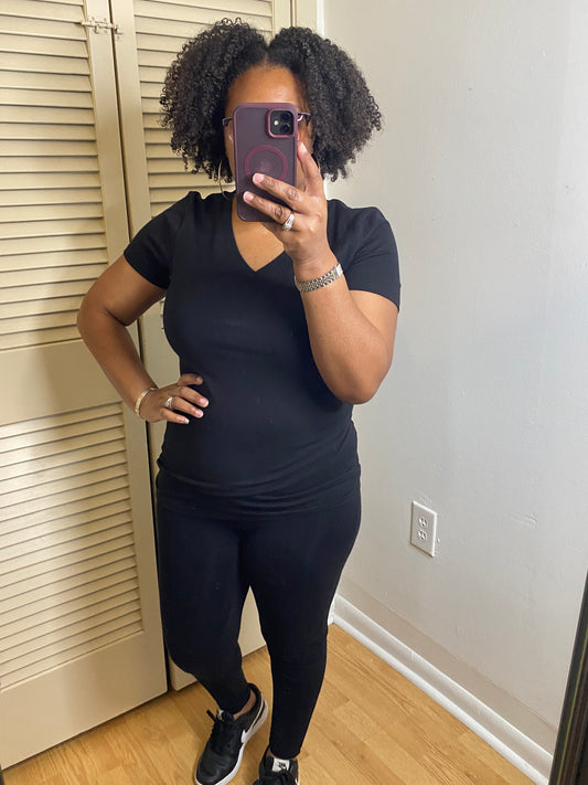 Black Short Sleeve Set