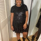 Sequin Tiered Dress