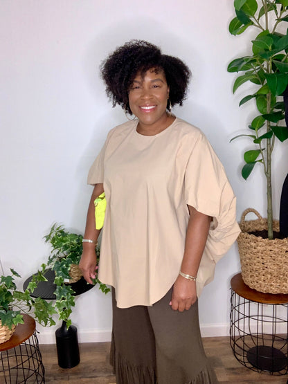 Khaki Tunic Top