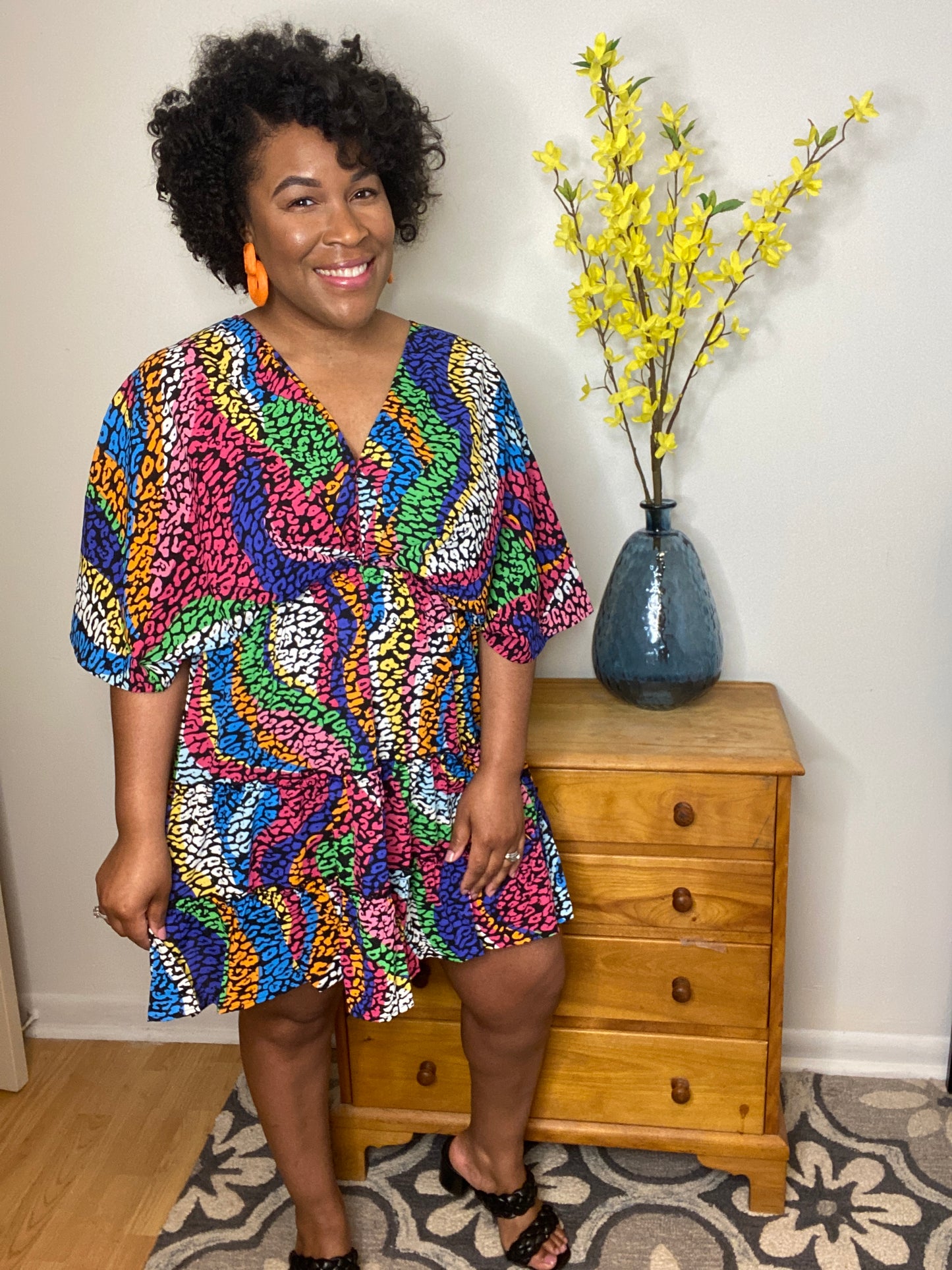 Black Animal Print Dress