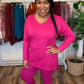 Pink Long Sleeve Lounge Set