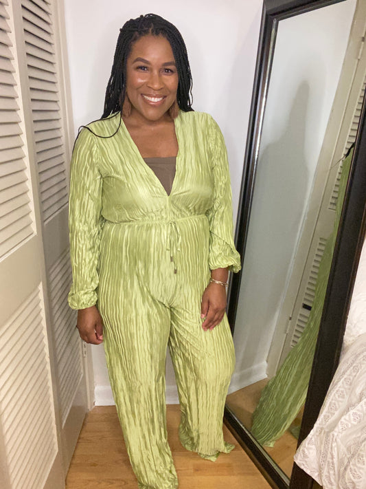 Green Wide Leg Jumpsuit