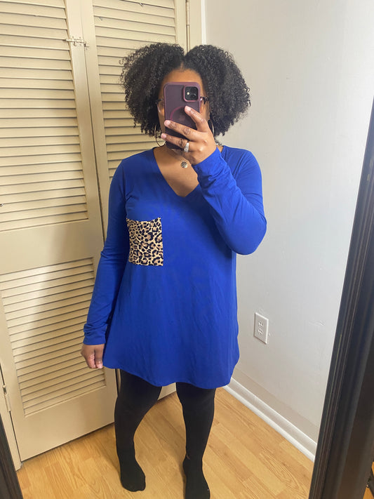 Blue  Leopard Pocket Set