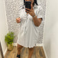 Frayed Hem Shirt Dress