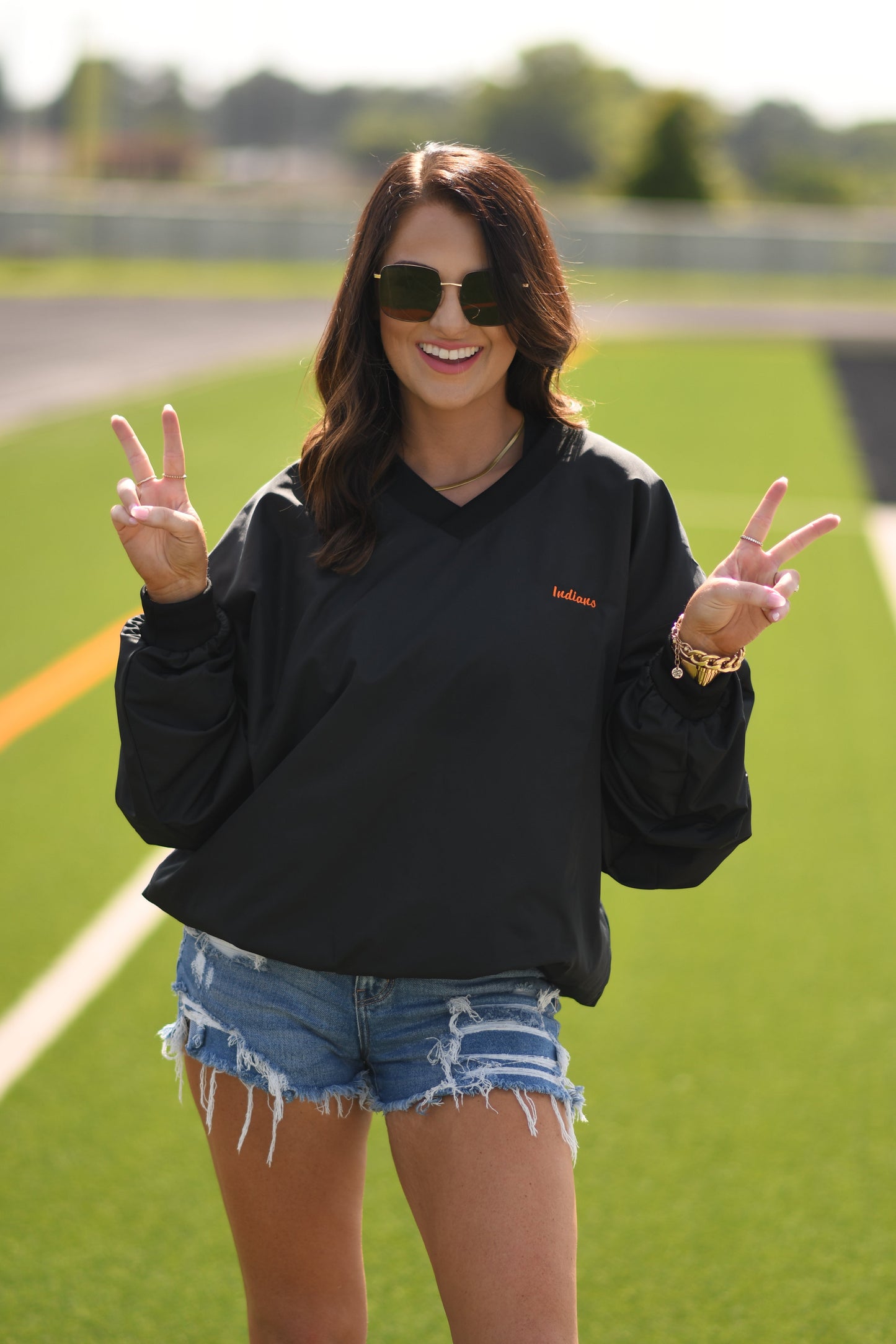 Spirit Embroidered Windbreaker Pull Over