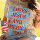 RTS Loves Jesus And America Too Camo Tee