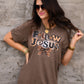 Follow Jesus Leopard Tee