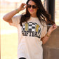 Checkered Softball Tee