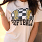 Checkered Softball Tee