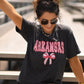 Arkansas Gingham Bow Tee