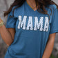 Mama Polka Dots V Neck Tee