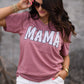 Mama Polka Dots V Neck Tee