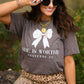 She Is Worthy White Bow Tee