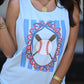 Baseball Stripes Tank/Tee