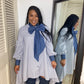 Stripe Denim Bow Tie Dress