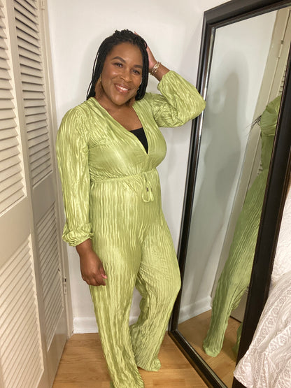 Green Wide Leg Jumpsuit
