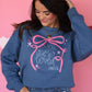 SALE You Are So Loved Bow Indigo Sweatshirt
