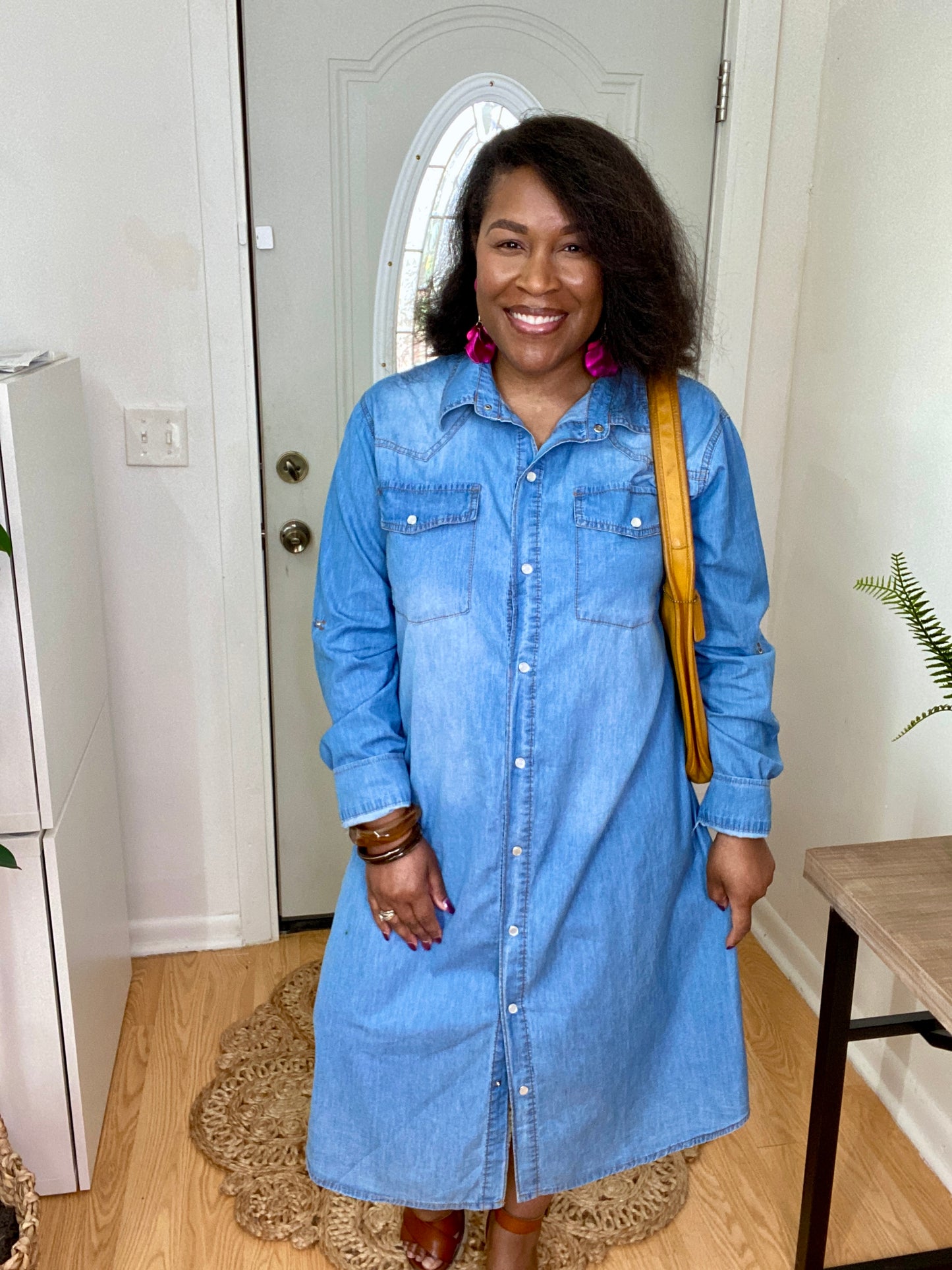 Denim Button Down Dress