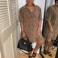 Brown Gauze Dress