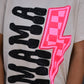 Mama Checkered Bolt Tee