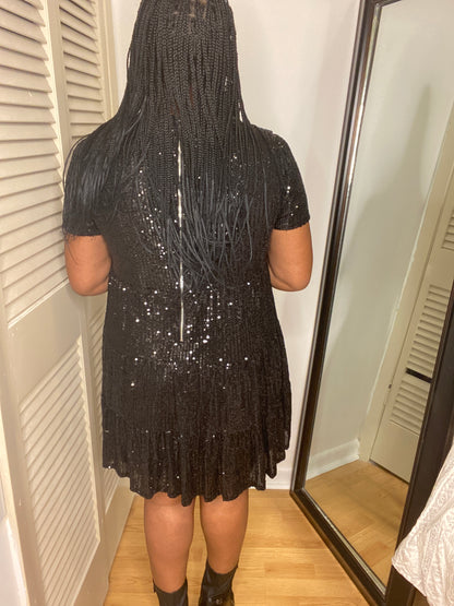 Sequin Tiered Dress