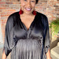 Pleated Satin Dress