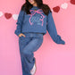 SALE You Are So Loved Bow Indigo Sweatshirt