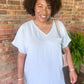 V Neck T Shirt Dress (GREY)