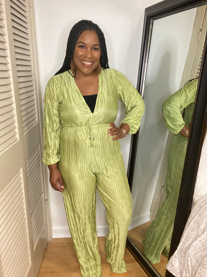 Green Wide Leg Jumpsuit