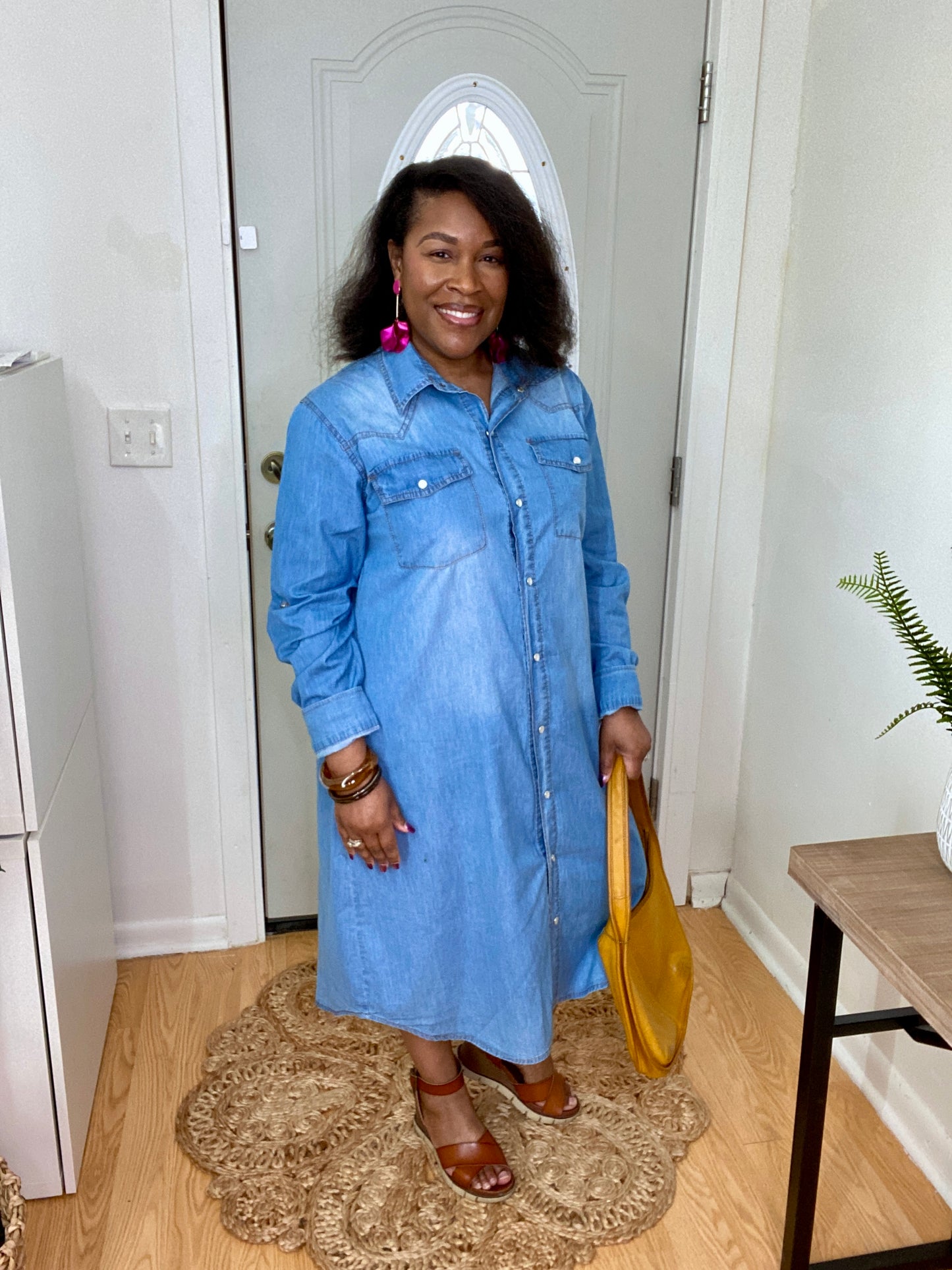 Denim Button Down Dress