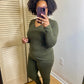 Olive V-Neck Set