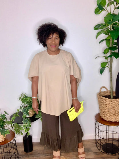 Khaki Tunic Top
