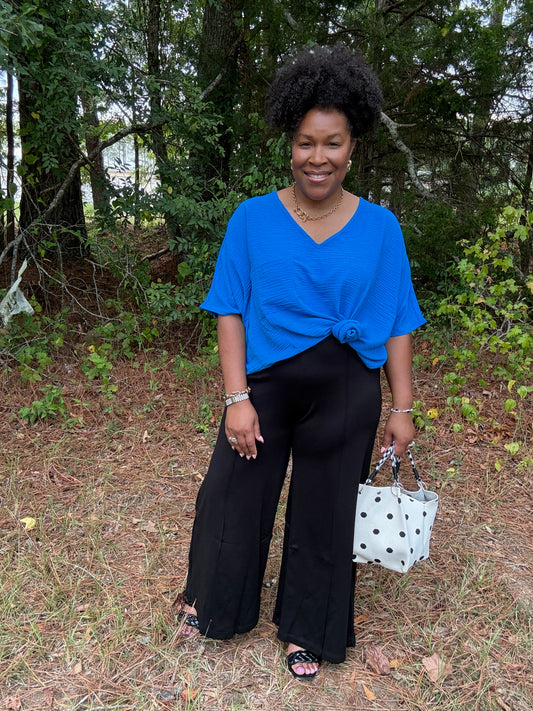Black Pintuck Pants