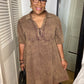 Brown Gauze Dress