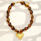 18K Gold Leopard Heart Necklace *PRE ORDER*
