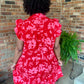 Pink & Red Tiered Dress