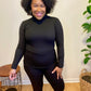 Black Mock Neck Set