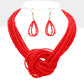 Seed Beaded Knot Necklace
