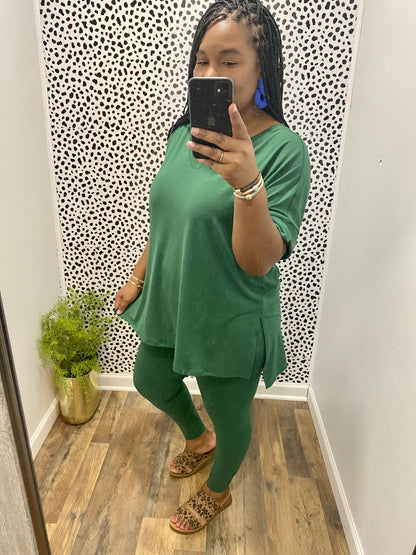 Green Lounge Set (V-Neck)