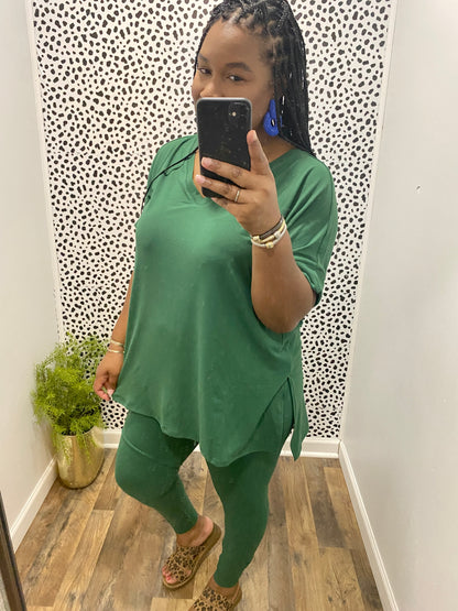 Green Lounge Set (V-Neck)