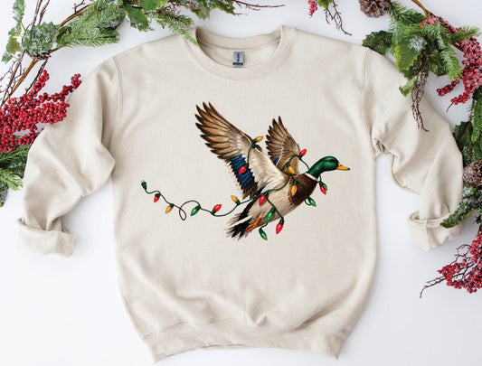 Duck with Christmas Lights Tee/Sweatshirt *DEAL DAYS DEAL*