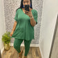 Green Lounge Set (V-Neck)