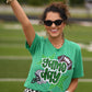 Green Game Day Checkered Stars Tee