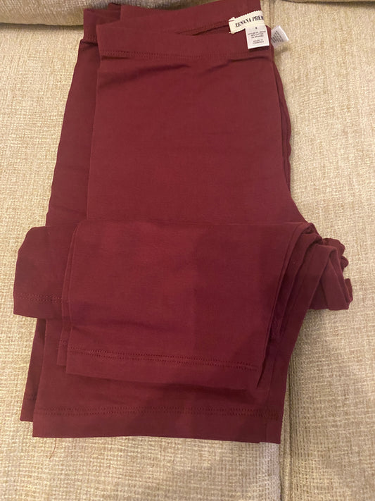Burgundy Biker Shorts