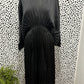 Pleated Satin Dress