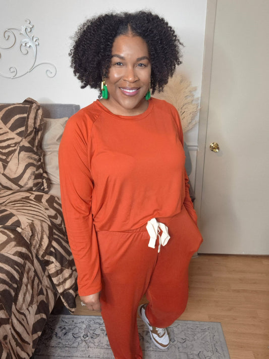Rust Jogger Set