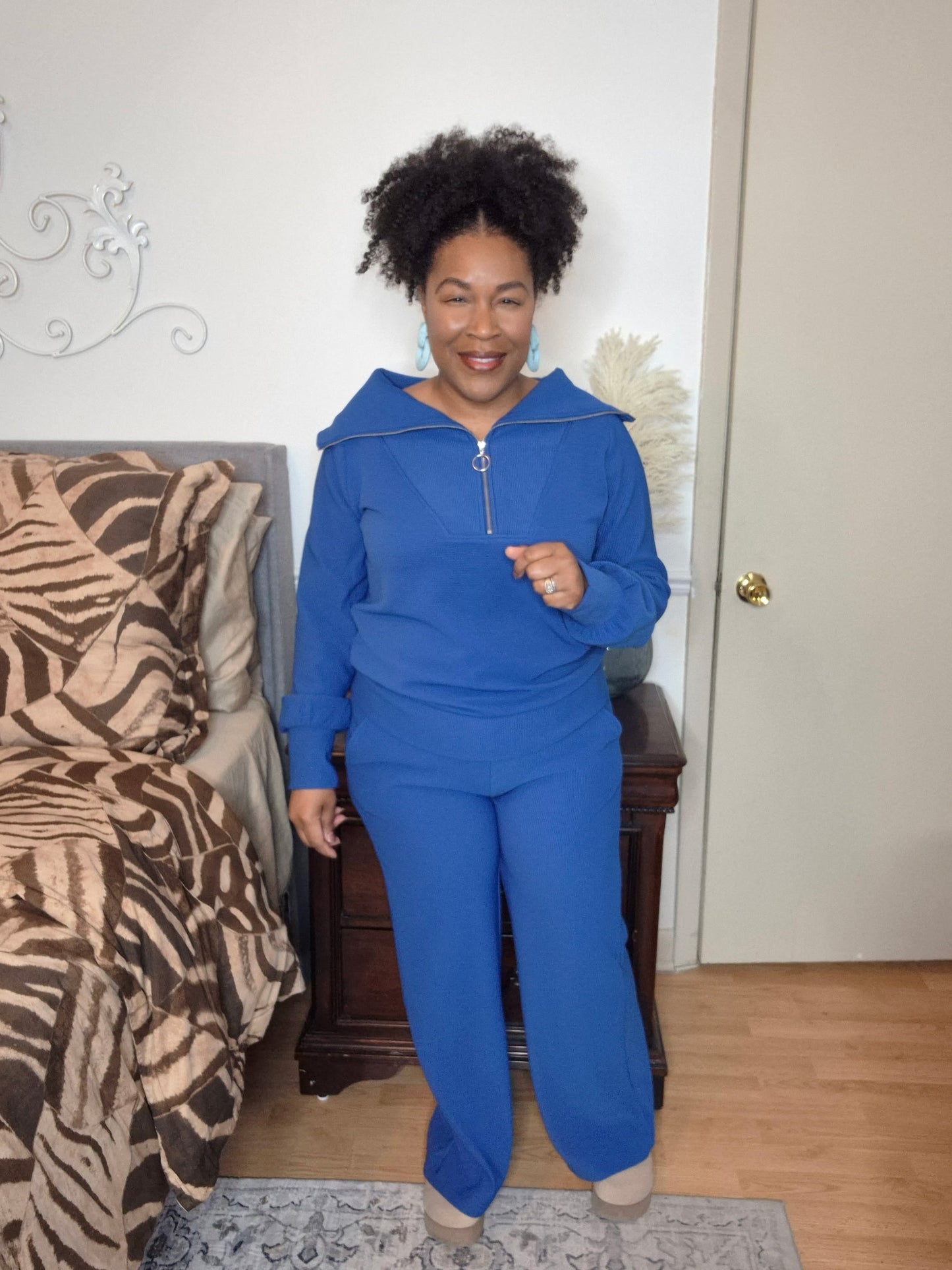 Blue Front Zipper Set