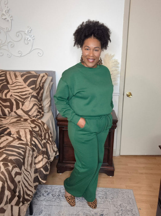 Green Fleece Set
