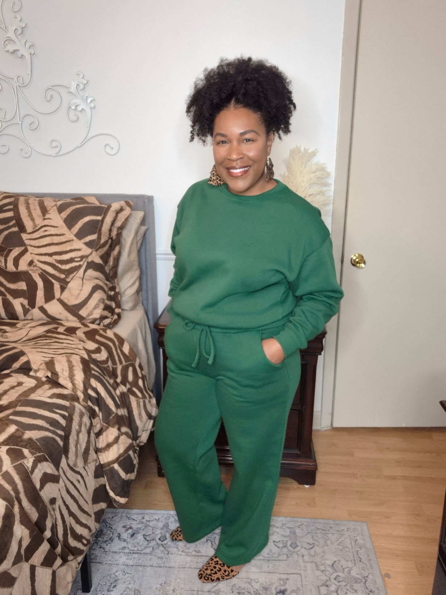 Green Fleece Set